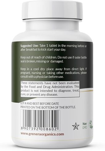 Grenera Neem Tablets, Made Using Organic Neem Leaves, Kosher, Halal Certified Supplement, 240 Tablets in Kuwait