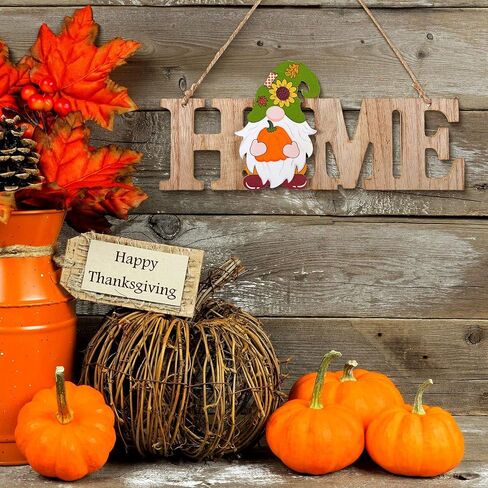 Yookeer Interchangeable Gnomes Home Sign Wood Valentines Day Door Sign Seasonal Gnomes St Patrick's Day Home Decor Rustic Easter Gnome Porch Sign with 12 Pieces Changeable Gnomes(Wood Color) in Saudi Arabia