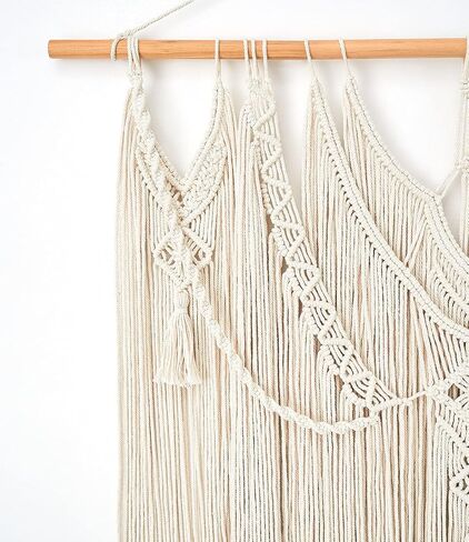 Mkono Macrame جدار معلق بوهو ديكور المنزل ديكور منسوج أنيق لغرفة النوم وغرفة المعيشة والشقة والمعرض أفكار مثالية لهدية عيد الميلاد المصنوعة يدويًا، عبوة واحدة، حجم كبير، 91.44 سم × 91.44 سم in Saudi Arabia