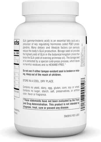 Source Naturals Mega-GLA 300 - زيت بذور لسان الثور الخالي من الهكسان - 30 كبسولة هلامية in Saudi Arabia