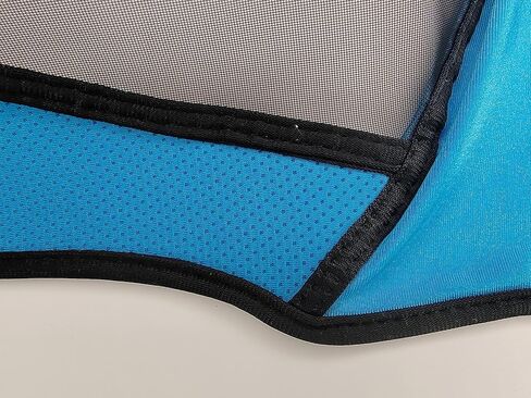 قناع ذبابة الحصان من أنكاير - قناع حماية من الأشعة فوق البنفسجية مع شبكة للأذنين، فتحة مقدمة وتصميم شريط عاكس، قناع قابل للتمدد لشبكة دقيقة قابلة للتنفس للحصان، سهام العين، خطاف وحلقة، (اللون الأزرق) in Kuwait