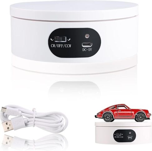 Turner Cup Rotating Display Stand for Epoxy Glitter Tumbler, 360 Degree Automatic Mute Rotating Turntable, Bling Bling Tumbler Making Supplies Spinner for Photography Products in Saudi Arabia