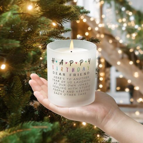 Best Friend Birthday Gifts for Women Friendship Unique, Christmas Gifts for Friends Female Bestie BFF, Happy Birthday Lavender Scented Candle 10oz, 40th 50th 60th 70th Birthday Gift Ideas in Saudi Arabia