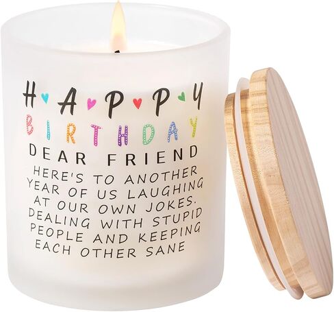 Best Friend Birthday Gifts for Women Friendship Unique, Christmas Gifts for Friends Female Bestie BFF, Happy Birthday Lavender Scented Candle 10oz, 40th 50th 60th 70th Birthday Gift Ideas in Saudi Arabia