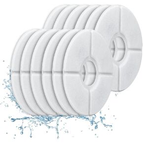 beQ Cat Water Fountain,2.5L/84oz Inside Ultra-Quiet Automatic Pet Water Dispenser,BPA Free,Visible Water Level,with a Large Size Filter,Suitable for Cats & Small Dogs (Filters, White) in Kuwait