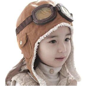 Genius_Baby Baby Kid Boy and Girl Warm Earmuffs Pilot Cap Aviator Hat in Saudi Arabia
