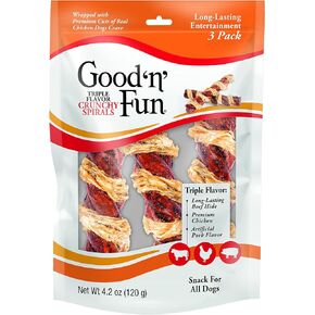 مضغ Good 'N' Fun ثلاثي النكهة للكلاب، 22 قطعة، 7 عبوات in Kuwait