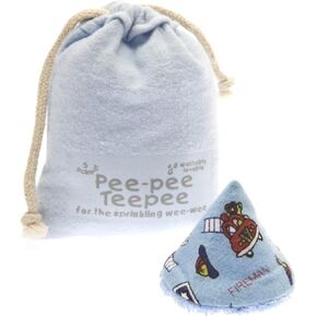 Beba Bean - Pee Pee Teepee for Baby Boy - Reusable & Washable Pee Shield for Diaper Changing - Baby Shower Gifts for Boys - Camping Cotton Cloth - Laundry Bag - Set of 5 Covers in Kuwait