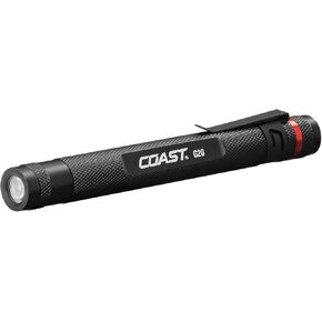 قلم إضاءة LED بشعاع الفحص Coast G20 مع مشبك جيب قابل للتعديل وسطوع ثابت من الحافة إلى الحافة، أسود، 54 لومن، عبوة واحدة in Saudi Arabia