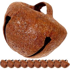 EXCEART 100pcs Retro Decor Hollow Bells Bell Hanging Charms Decorative Bell Rusty Bell Holiday Bell DIY Wedding Decor Vintage Christmas Decorations Small Vintage Bells Iron Mini Wreath in Saudi Arabia