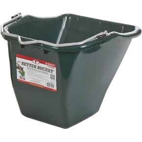 دلو بلاستيكي أفضل من Little Giant® | دلو علف الحصان | مصممة هندسيا | دلو خلفي مسطح | صنع في الولايات المتحدة الأمريكية | 20 كوارت | أسود in Kuwait