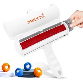 Drext Roller Pet Hair Remover, Reusable Lint Roller - Pet Hair Remover for Laundry, Cat and Dog Hair Remover for Furniture, Couch, Carpet, Clothing Bedding - Portable Multi-Surface Fur Removal Tool. in Saudi Arabia