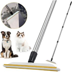 اداة ازالة شعر الحيوانات الاليفة بمقبض طويل قابل للتعديل بطول 60 انش من هسايا، مجرفة شعر الحيوانات الاليفة، مجرفة سجاد متينة لازالة شعر الحيوانات الاليفة، مكشطة لازالة الوبر للسجاد والحصير والاريكة in Kuwait