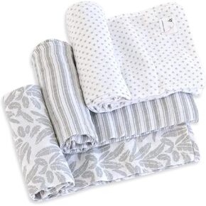Burt's Bees Baby - Swaddles, Muslin Cotton Baby Blankets, 3-Pack, Multipurpose Lightweight & Breathable 100% Organic Cotton in Saudi Arabia