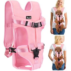 لوكوف شنطة ظهر لحمل الحيوانات الاليفة، مزودة بارجل سريعة التركيب وقابلة للتعديل، شنطة سفر للتخييم والمشي لمسافات طويلة والسفر والاستخدام الخارجي للكلاب الصغيرة والمتوسطة والجراء والكلاب (زهري، مقاس S) in Kuwait