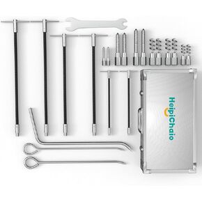 مجموعة مستخرج التعبئة HeipiChaio المكونة من 23 قطعة، مستخرج من الفولاذ المقاوم للصدأ، تتضمن عمودًا مرنًا مع طرف قابل للإزالة، ومستخرج من نوع المفتاح، ومجموعات خطافات تعبئة مرنة وصندوق أدوات من سبائك الألومنيوم. (23) in Kuwait