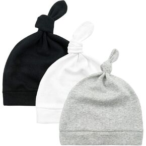 Durio Newborn Hats - Soft Adjustable Infant Hat 0-6 Months for Boys Girls Baby Sleep Cap Multi-Pack in Saudi Arabia