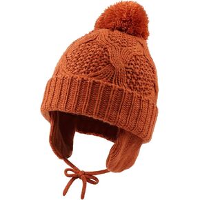 Baby Boys Winter Hat Infant Girls Hats with Pompom Toddler Knitted Earflaps Beanie Warm Fleece Kids Beanies in Kuwait