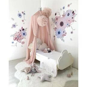 مظلة سرير للأطفال حديثي الولادة من ADESIGNSTORE - زاوية قراءة لسرير الأطفال وناموسية - سرير قلعة الأميرة هاوس معلق مظلة شفافة 10 طبقات (أبيض) in Kuwait