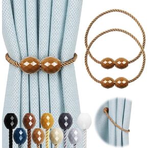 مجموعة من 4 قطع من ستائر Hangtty المغناطيسية القوية، حبل زخرفي للستائر، حوامل ستائر مغناطيسية للستائر، عوائق معالجة النوافذ، أبيض in Kuwait