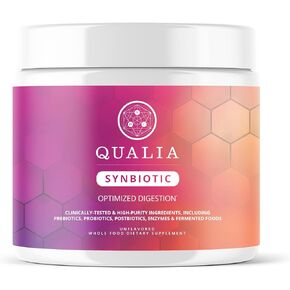 NEUROHACKER COLLECTIVE Qualia Synbiotic Spore Probiotics, Prebiotics Supplements, Postbiotics, Fermented Foods. Vegan, Non-GMO, UNFLAVORED