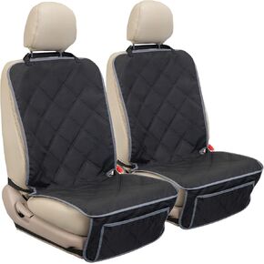 YESYEES Dog Front Seat Covers for Cars, 2 Pack Waterproof Bucket Seat Covers for Dogs with 4 Nonslip Straps, Long-lasting Pet Car Seat Protector Universal Fit for Cars Trucks and SUVs (Black) in Kuwait