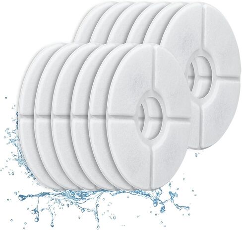 beQ Cat Water Fountain,2.5L/84oz Inside Ultra-Quiet Automatic Pet Water Dispenser,BPA Free,Visible Water Level,with a Large Size Filter,Suitable for Cats & Small Dogs (Filters, White) in Kuwait