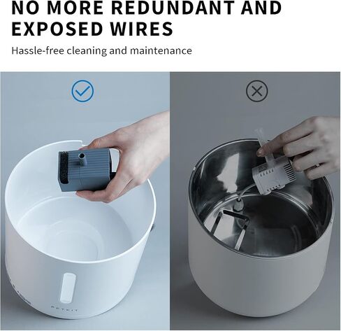 PETKIT EVERSWEET Solo 2 Wireless Pump Dog Cat Water Fountain,App Control,Ultra Quiet, 3 Working Modes,Visualization Window, Water Dispenser-2L in Saudi Arabia