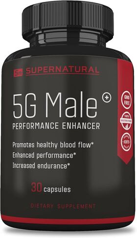 الرجل الخارق 5G ذكر طبيعي مكمل معزز لتدفق الدم والقدرة على التحمل والقوة والقدرة على التحمل - الجينسنغ والثوم والجنكة وجذور الزنجبيل وفيتامين د يدعم الذكور الأصحاء - 90 كبسولة in Saudi Arabia