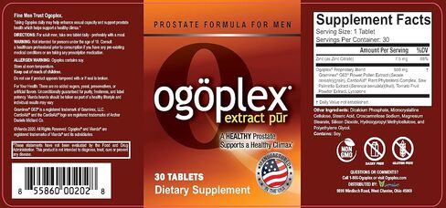 ogoplex® | Male Prostate Health and Urinary Support Supplement with Graminex® Swedish Flower Pollen, Saw Palmetto, Phytosterols & Lycopene - 1 Month Supply (9 Pack) in Saudi Arabia