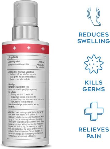 DOGSWELL Remedy + Recovery Medicated Antiseptic Spray for Dogs, 4 oz. (Packaging May Vary) in Kuwait