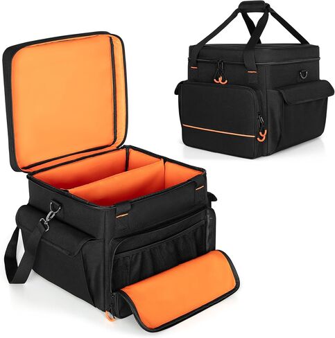 LUXJA Padded Bag For 2 Effect Lights or Moving Head Lights, Effect Light Bag with Inner Divider and Accessory Pockets, Black in Saudi Arabia