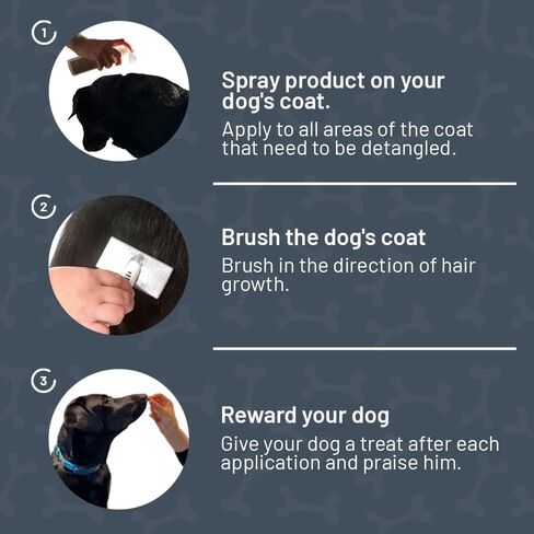 Dog Detangler Spray - Vegan, Made in The US - Detangler Spray for Matted Hair with Marshmallow Root and Vegan Silk Protein - Goldendoodle Detangler Spray for Doodles, Dematting Spray for Dogs in Kuwait