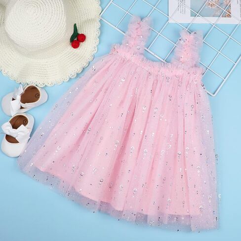 AGQT Baby Girls Tulle Tutu Dress Birthday Party Tulle Babydoll Dresses Size 9M-4T in Saudi Arabia