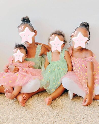 AGQT Baby Girls Tulle Tutu Dress Birthday Party Tulle Babydoll Dresses Size 9M-4T in Saudi Arabia