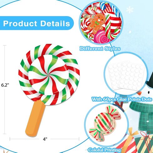 WhatSign 36 قطعة عيد الميلاد القواطع الزينة سانتا كلوز الفصول الدراسية عيد الميلاد لوحة الإعلانات القواطع زينة الأطفال زينة عيد الميلاد القواطع للمنزل الفصول الدراسية عيد الميلاد جدار ديكورات الحفلات in Kuwait