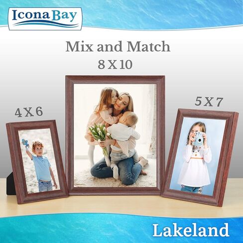 إطارات شهادات Icona Bay مقاس 8.5 × 11 (22 × 28 سم) (أسود، 6 عبوات)، إطارات دبلومة معاصرة مقاس 8.5 × 11، إطارات مستندات خشبية مركبة للجدران أو سطح الطاولة، مجموعة ليكلاند in Kuwait