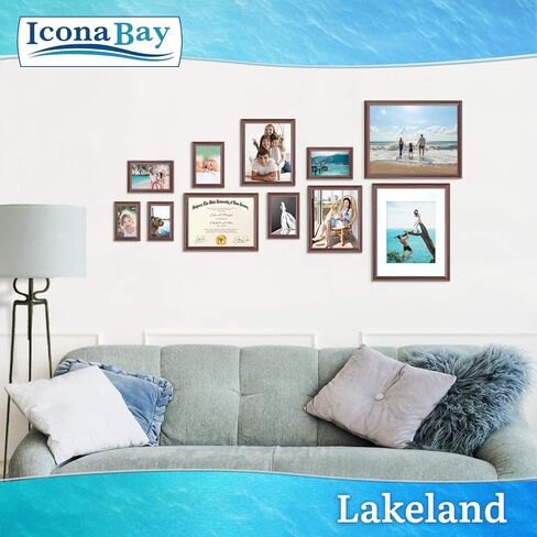 إطارات شهادات Icona Bay مقاس 8.5 × 11 (22 × 28 سم) (أسود، 6 عبوات)، إطارات دبلومة معاصرة مقاس 8.5 × 11، إطارات مستندات خشبية مركبة للجدران أو سطح الطاولة، مجموعة ليكلاند in Kuwait