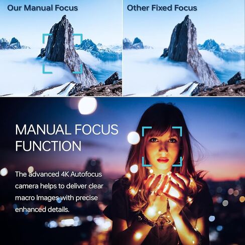 4K Digital Camera, 56MP Vlogging Camera for Photography with External Adjustable Microphong, Camerafor YouTube and Video, 52mm Wide Angle & Macro Lens, with 180° Flip Screen,32GB TF Card in Kuwait