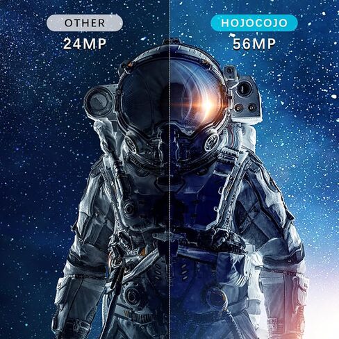 4K Digital Camera, 56MP Vlogging Camera for Photography with External Adjustable Microphong, Camerafor YouTube and Video, 52mm Wide Angle & Macro Lens, with 180° Flip Screen,32GB TF Card in Kuwait