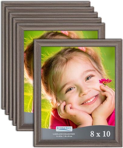 Icona Bay 8.5x11 (22x28 cm) Certificate Frames (Black, 6 Pack), Contemporary Diploma Frames 8.5 x 11, Composite Wood Document Frames for Walls or Table Top, Lakeland Collection in Kuwait