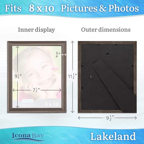Icona Bay 8.5x11 (22x28 cm) Certificate Frames (Black, 6 Pack), Contemporary Diploma Frames 8.5 x 11, Composite Wood Document Frames for Walls or Table Top, Lakeland Collection in Kuwait