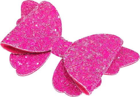 Yazon Baby Girls Glitter Bows Clips Sparkly Butterfly Bows Hair Clips for Toddler Kids Teens 8pcs in Saudi Arabia