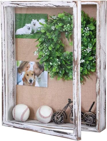 bectsbeff مربع الظل الكبير 16x20 صناديق عرض الظل العميق اضافية، وصناديق الظل فتح الجبهة السائبة مع باب مغناطيسي لحفل الزفاف العسكرية جيرسي الحيوانات الأليفة التذكارية تذكرة كعب تذكارات - أسود in Kuwait