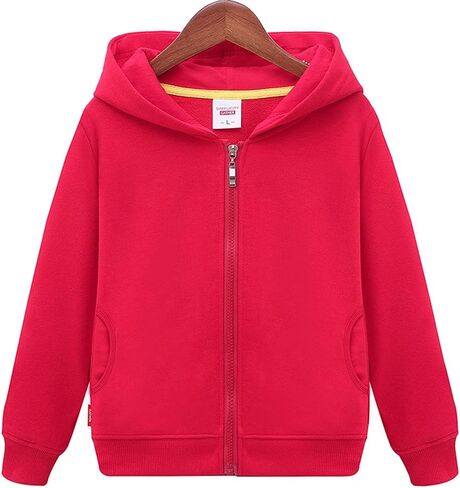 سترة CesAnnees للجنسين للأطفال والأولاد والبنات بغطاء للرأس وسحاب كلاسيكي ومعطف قطني بقلنسوة in Kuwait