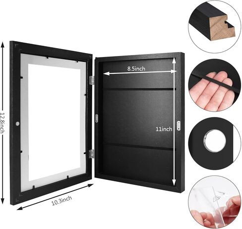 ECOMAID 3 PACK إطارات فنية للأطفال، إطارات عمل فنية للأطفال مقاس 8.5 × 11 قابلة للتغيير، إطارات مفتوحة أمامية لرسومات الأطفال مع دعامة، إطارات للأعمال الفنية للأطفال مع طريقتين للعرض - تعليق ووقوف in Kuwait