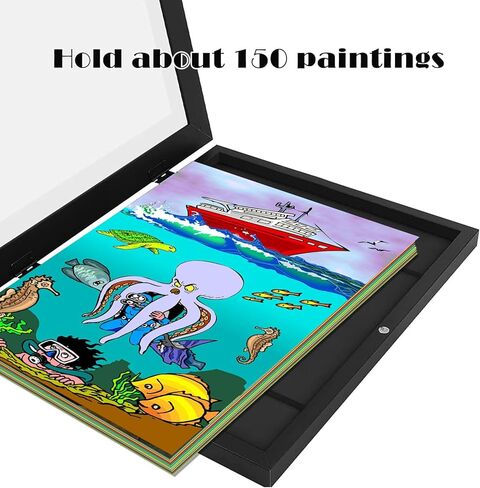 ECOMAID 3 PACK إطارات فنية للأطفال، إطارات عمل فنية للأطفال مقاس 8.5 × 11 قابلة للتغيير، إطارات مفتوحة أمامية لرسومات الأطفال مع دعامة، إطارات للأعمال الفنية للأطفال مع طريقتين للعرض - تعليق ووقوف in Kuwait