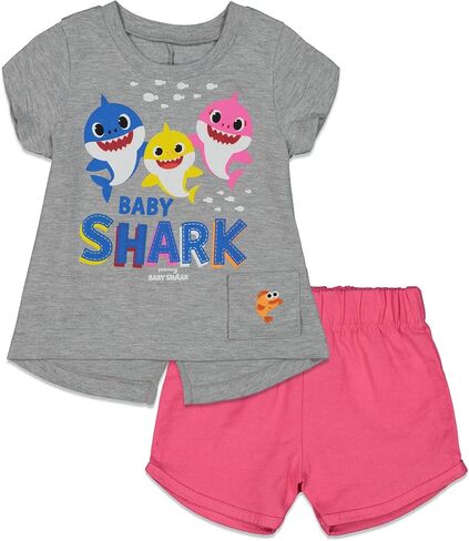 Pinkfong Baby Shark Tank Top and Shorts Infant to Little Kid in Saudi Arabia