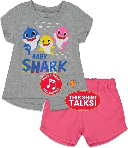 Pinkfong Baby Shark Tank Top and Shorts Infant to Little Kid in Saudi Arabia
