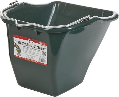دلو بلاستيكي أفضل من Little Giant® | دلو علف الحصان | مصممة هندسيا | دلو خلفي مسطح | صنع في الولايات المتحدة الأمريكية | 20 كوارت | أسود in Kuwait